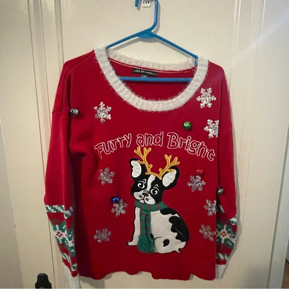 Christmas sweater dog size medium ugly sweater party